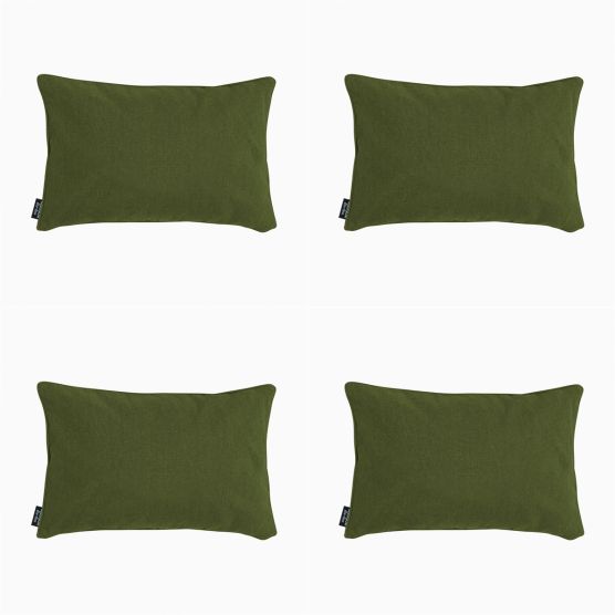 Madison Moss green canvas eco+ Sierkussen - Set van 4