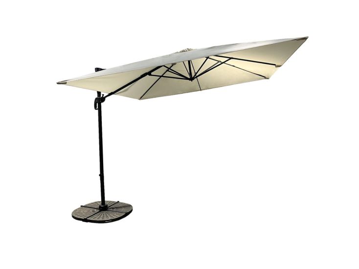 Buitenkado Pro 3x3m Aluminium Zweefparasol - Beige
