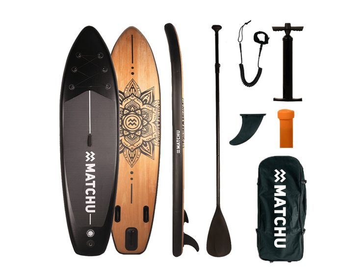 Matchu Opblaasbaar Sup Board - hout mandala