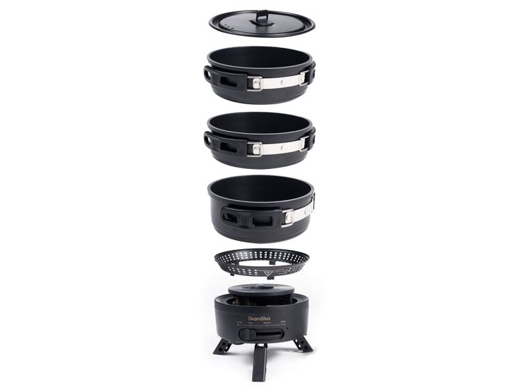 Skandika Rask hybride elektrische gasbarbecue - Black