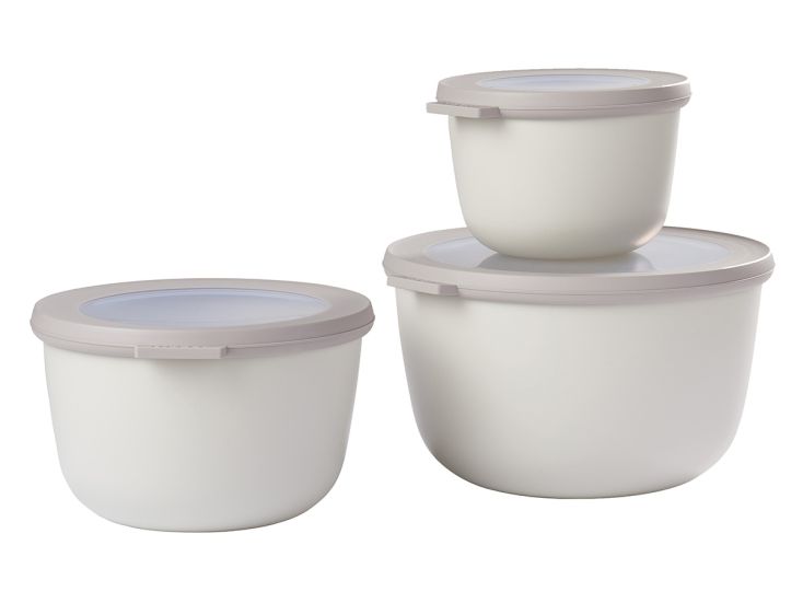 Mepal Cirqula 3-delige set ronde XL vershouddozen - White