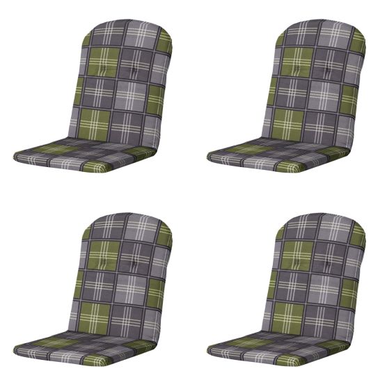 Madison Patchy olive Kuipstoelkussen - Set van 4
