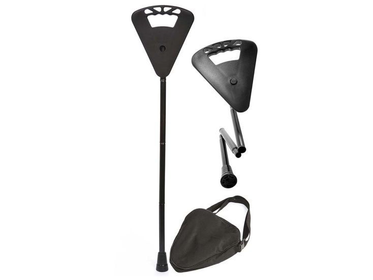 Flipstick opvouwbare zit-/wandelstok - Black