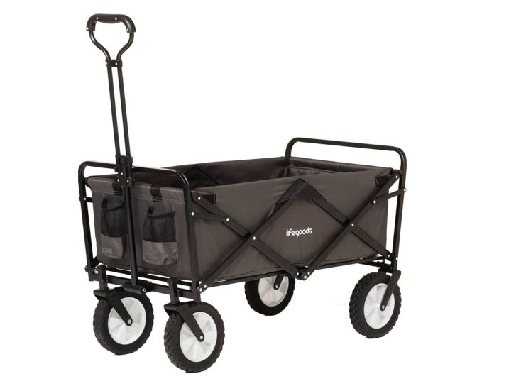 LifeGoods 70KG bolderkar 94L - Grey