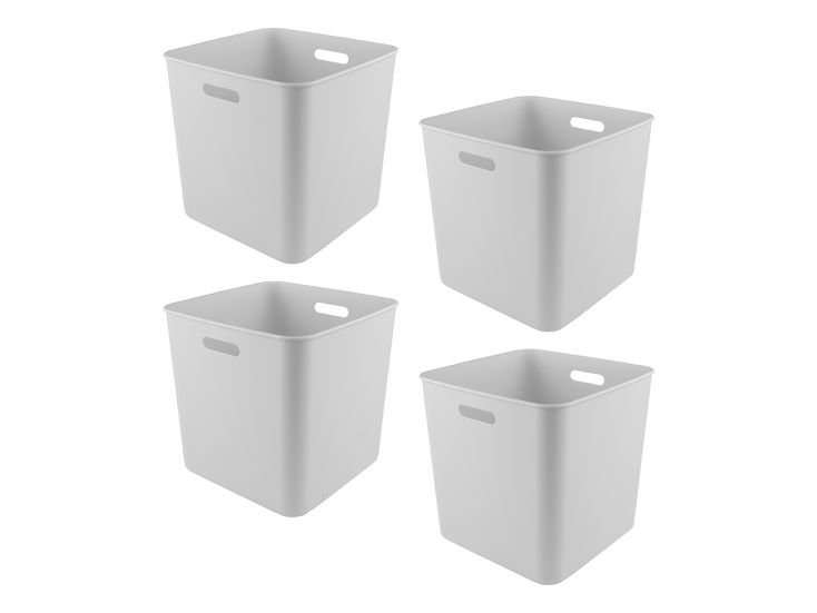 Sunware Sigma home 25 liter White cube box - Set van 4