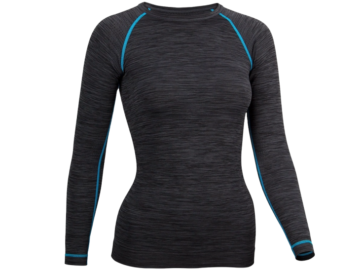 Avento Superior Thermoshirt Dames - Zwart/Aqua