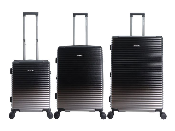 Saxoline Blue Elite 55/65/74 cm reiskofferset - Black