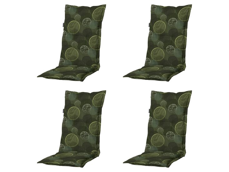 Madison Circle green Tuinstoelkussen - Set van 4