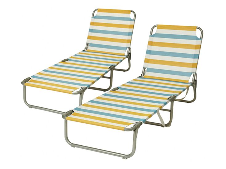 HEM opvouwbaar aluminium ligbed - Set van 2