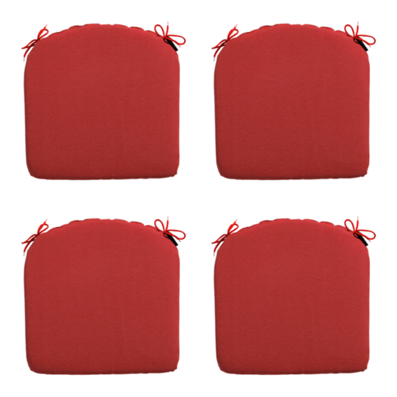 Madison Panama brick red Zitkussen - Set van 4