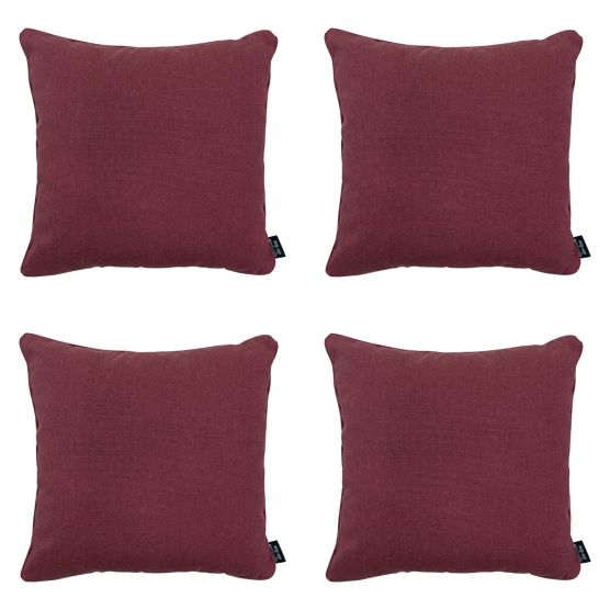 Madison Bordeaux canvas eco+ Sierkussen - Set van 4