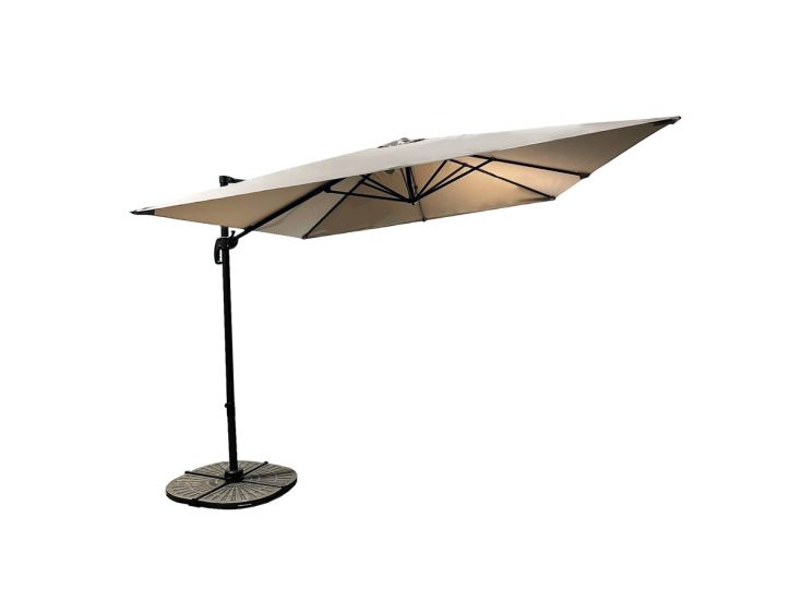 Buitenkado Pro 3x3m Aluminium Zweefparasol - Taupe