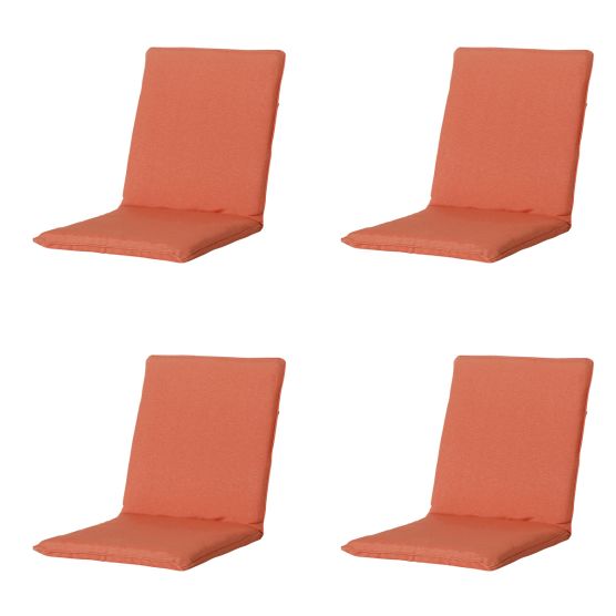 Madison Panama flame orange Stapelstoelkussen - Set van 4