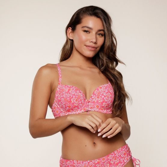LingaDore 7708BT Hot Pink Paisley Voorgevormde Bikini top