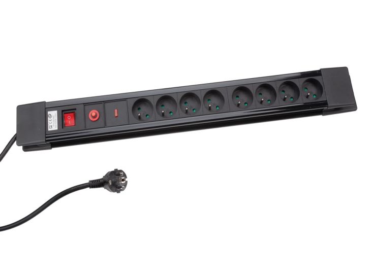 Perel EBP08SN 8-voudige stekerdoos - 1,5 meter