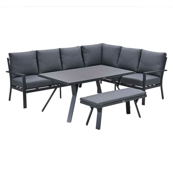 Garden Impressions Senja grey - 4-delig - R - loungediningset