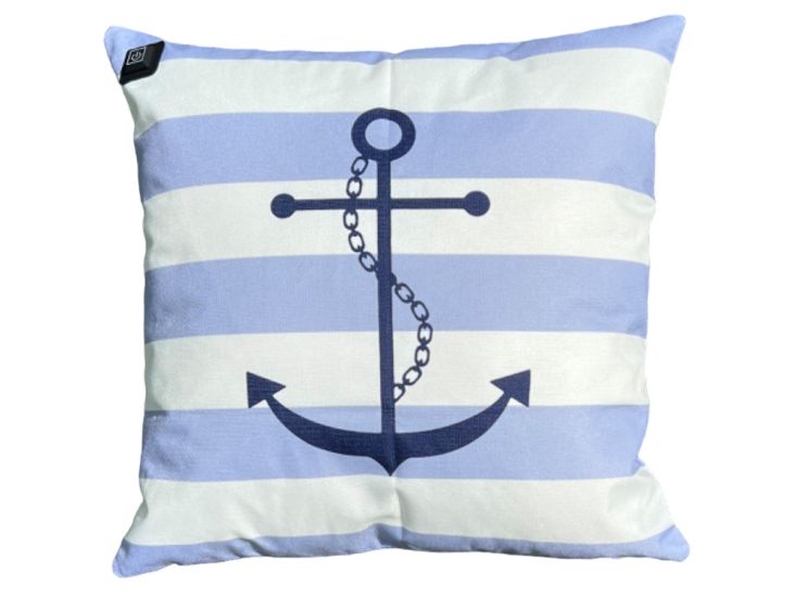 Warmpi Draadloos Outdoor verwarmd bootkussen - Blue/White