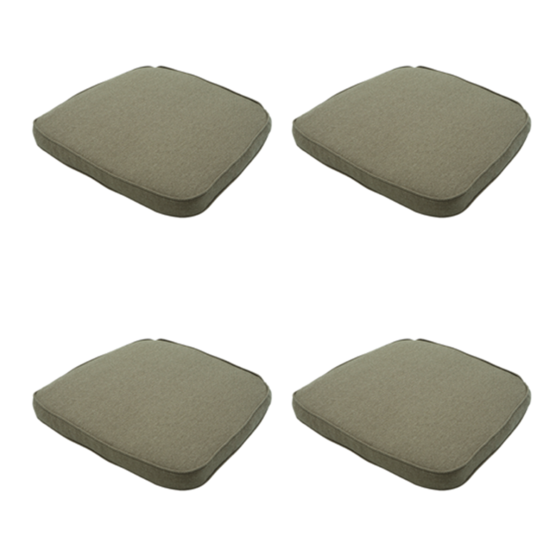 Madison Taupe canvas eco+ Zitkussen - Set van 4