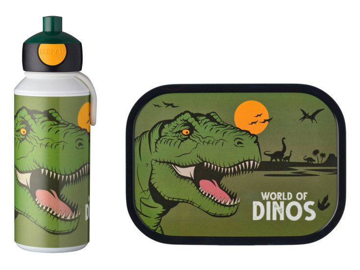 Mepal Campus Pop-Up drinkfles met lunchbox - Dino
