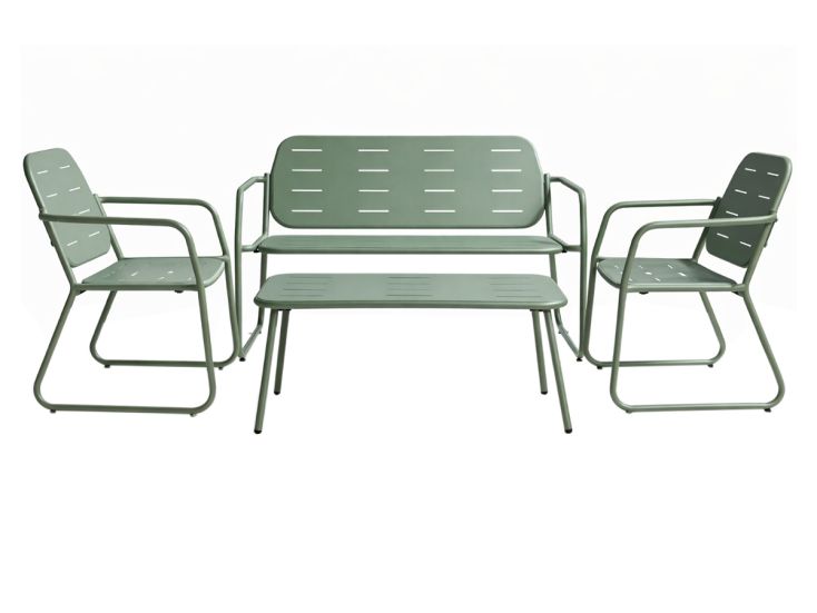 HEM 4-persoons stalen loungeset - Green