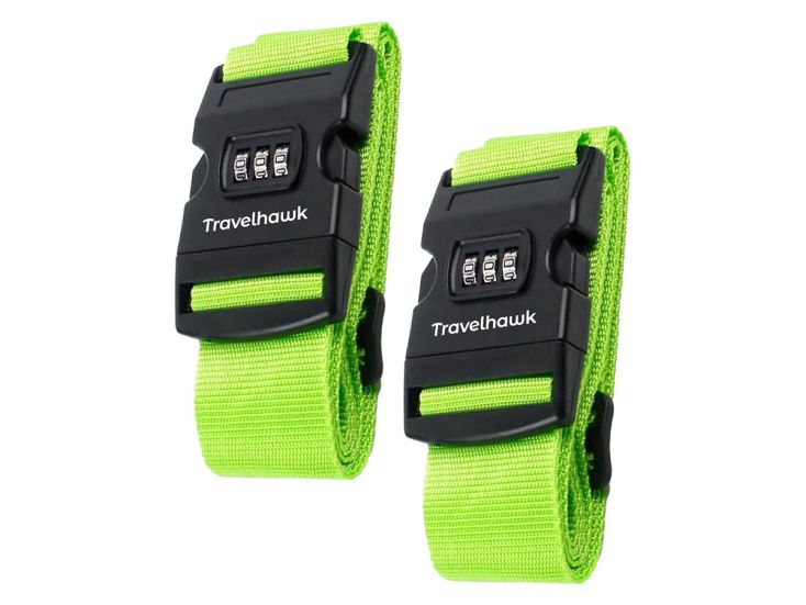 Travelhawk Green kofferriem - Set van 2