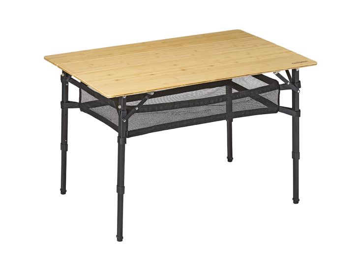 Campout Bamboe campingtafel met opbergnet - 100 x 65 cm