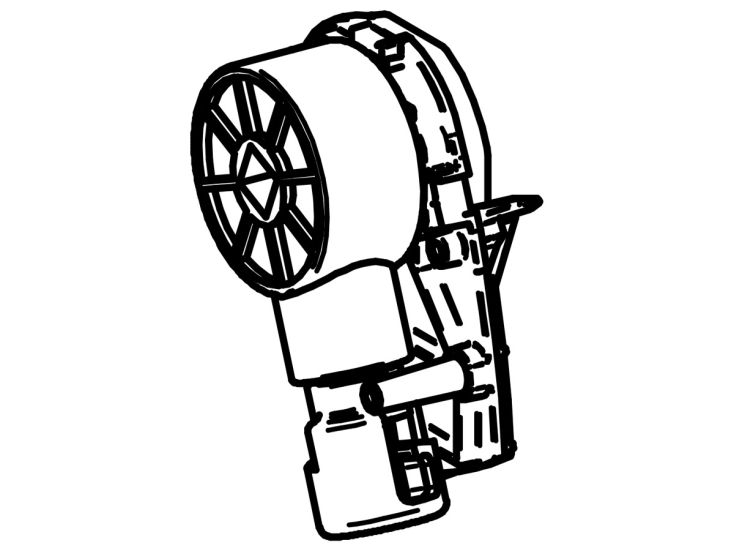 Thule Omnistor binnenkap & opdraaimechanisme links 5102