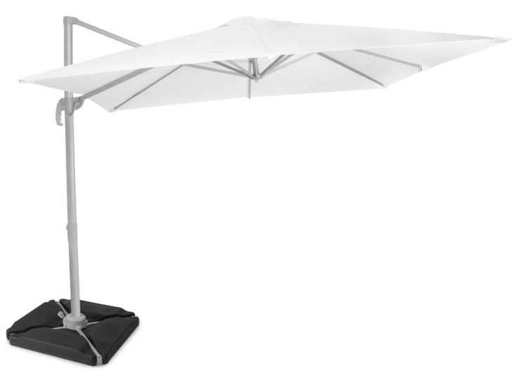 Vonroc Premium Pisogne 300 zweefparasol met 4 tegels - White