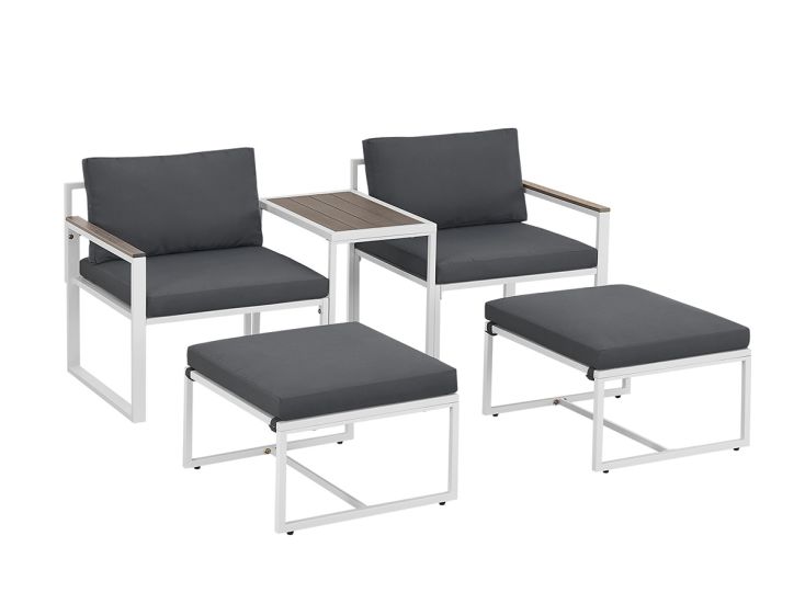 Juskys Bari 5-delige loungeset - Grey