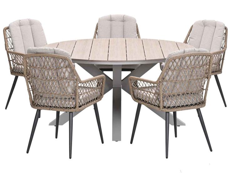 Garden Impressions Kalibo Tulli Ø148 cm 6-delige tuinset