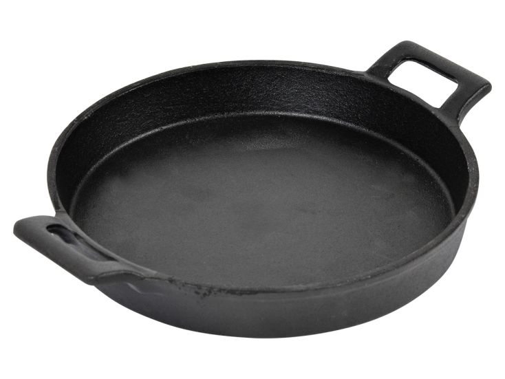 Flash Nauwkeurig vruchten Cast Iron ronde gietijzeren pan