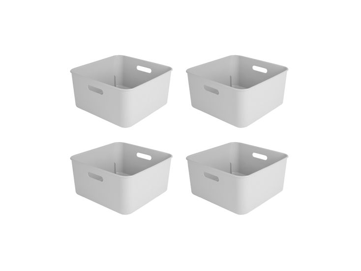 Sunware Sigma home 12,5 liter White cube box - Set van 4
