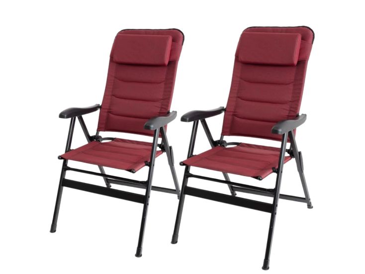 ViaMondo Rubro Premium Bordeaux klapstoel - Set van 2