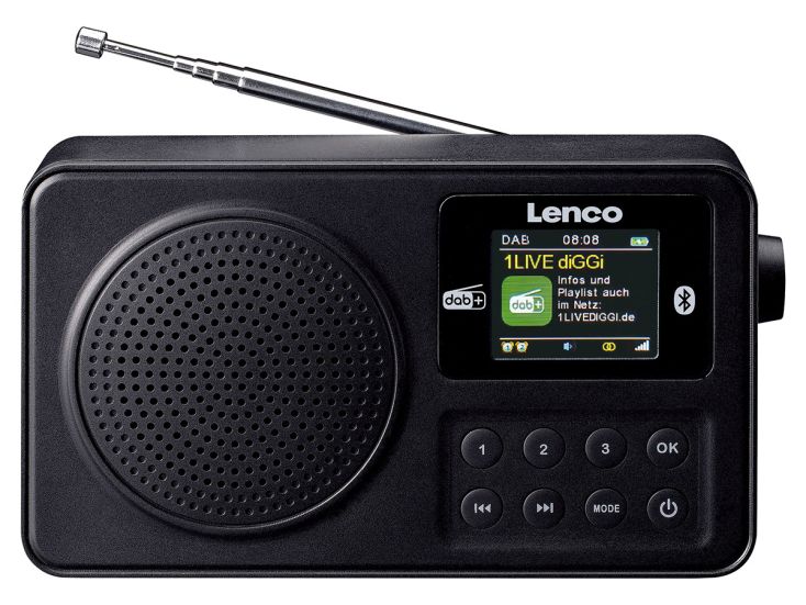 Lenco PDR-033BK draagbare digitale radio