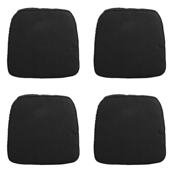 Madison Rib black Zitkussen - Set van 4