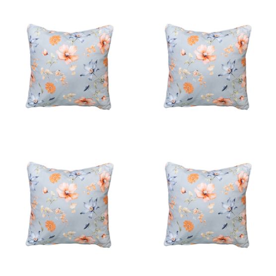 Madison Florina blue Sierkussen - Set van 4