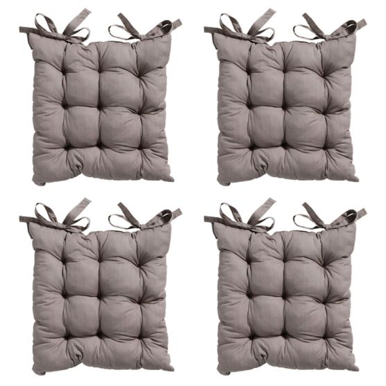 Madison Basic taupe Zitkussen - Set van 4