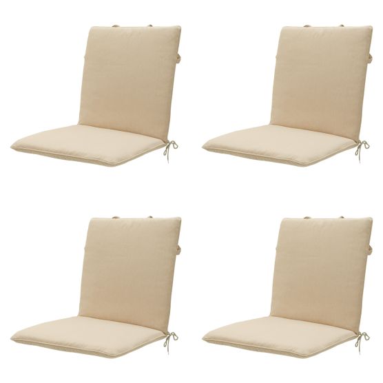 Madison Beige canvas eco+ Stapelstoelkussen - Set van 4