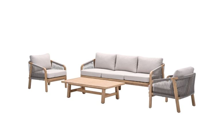 Garden Impressions Santos 4-delige loungeset - white wash sand