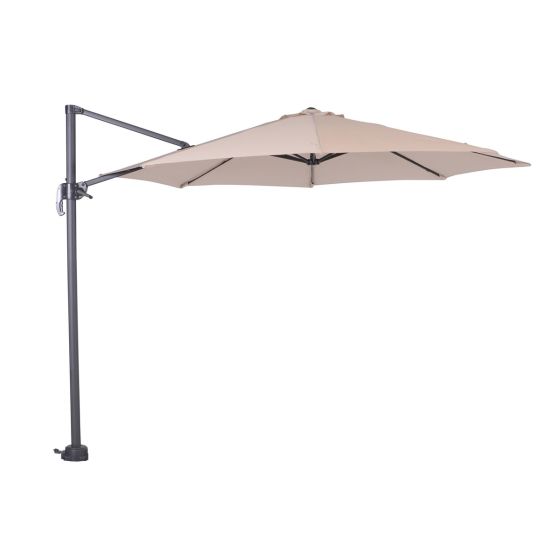 Garden Impressions Hawaii S donkergrijs ecru ronde zweefparasol