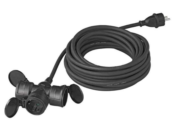 ProPlus 3 x 2.5 mm² Schuko naar 3-voudige stekkerdoos - 10 meter