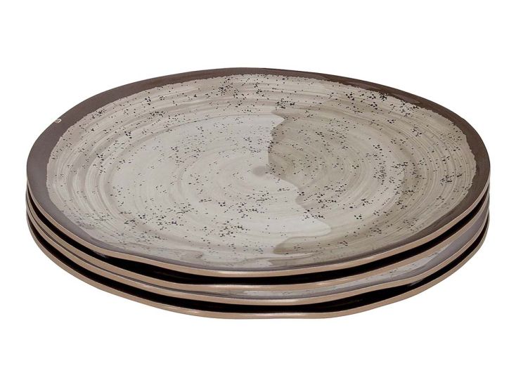 Bo-Camp Halo set van 4 melamine ontbijtborden - Beige