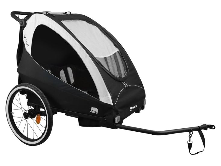 Deryan Luxe 3-in-1 fietskar - Black/Cream