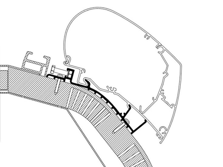 Thule Carthago vanaf 2014 serie 6 500 luifel adapter