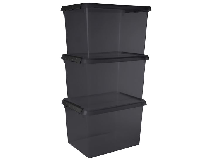 Sunware comfort Line set van 3 22L opbergbox - grijs
