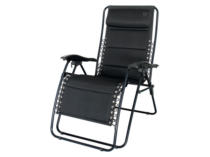 Eurotrail Tarente 3D mesh relaxstoel - Black
