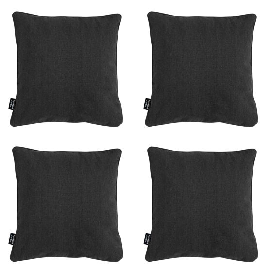 Madison Black canvas eco+ Sierkussen - Set van 4