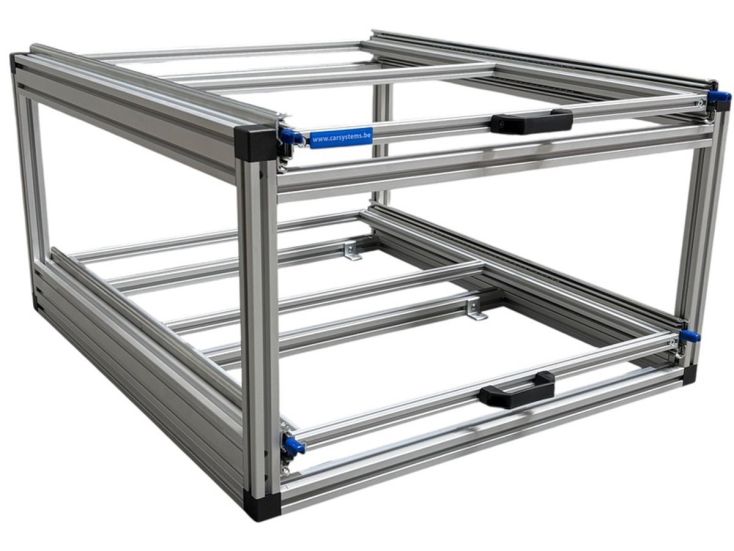 Aluminium dubbel schuifframe - 80 x 60 cm