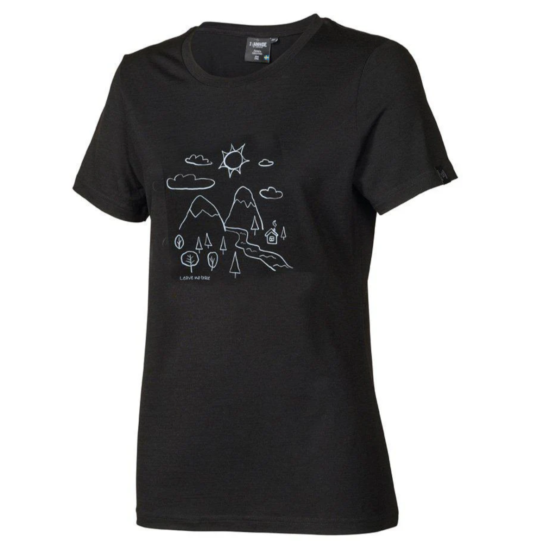 Ivanhoe Cilla Outdoor dames t-shirt - Black