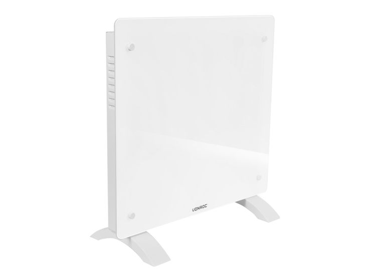 Vonroc 1000 watt convector kachel met glazen paneel - White